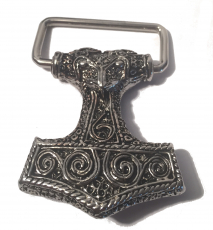 Thors Hammer Buckle (Grtelschnalle in Silber)