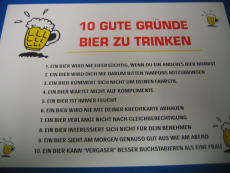 10 gute Grnde Bier zu trinken (Trschild)