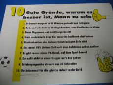 10 gute Grnde wieso es besser ist ein Mann zu sein (Trschild)