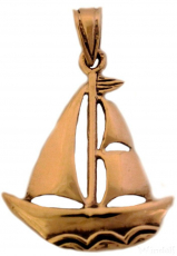 Wikingerschiff Ciaran - Kettenanhnger in Bronze