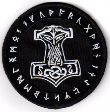 Mjlnir Runen schwarz (Aufnher)