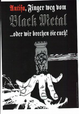 Antifa, Finger weg vom Black Metal ! (Aufkleber)