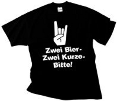 Pommesgabel - Zwei Bier, zwei Kurze. Bitte! (T-Shirt)