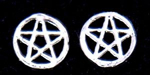 Ohrstecker Pentagramm im Kreis