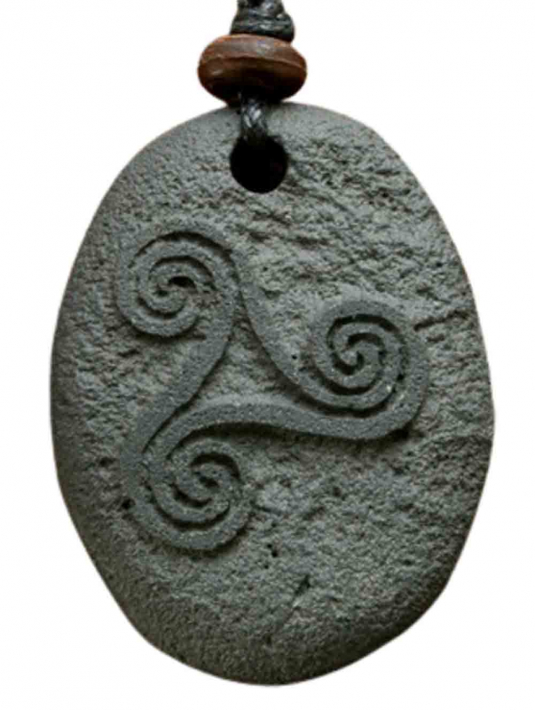 Triskel gray - stone pendant
