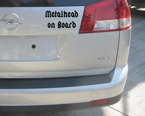 Metalhead on Board Car Sticker