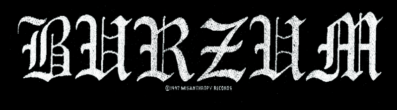 Burzum - Logo in silber (Superstrip - Aufnher)