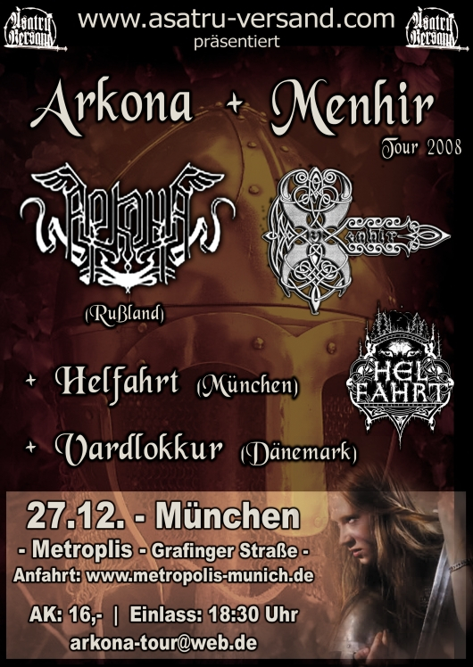 Plakat - Arkona + Menhir Tour 2008