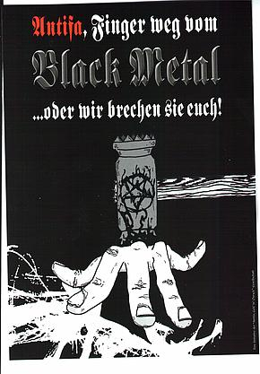 Antifa, Finger weg vom Black Metal ! (Sticker)