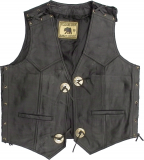 Sheep leather vest, laced on sides and top