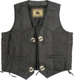 Leather vest - laced at the side