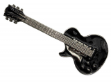 Black E-Guitar Belt Buckle