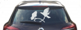 Ravens attack Christian fish (Rear Window Sticker)