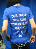 Met macht unbesiegbar Girlie Shirt (blau)