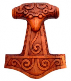 Thors Hammer (Holz, Handgeschnitzt)