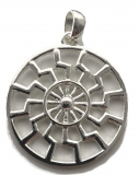 Black sun - sun wheel (Pendant in Silver)