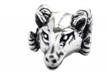 Ram rams head - chain pendant in silver