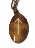 Tiwaz Rune - Pendant of Bone (Brown)