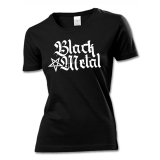 Black Metal + Pentagramm [hoch] Girly T-Shirt