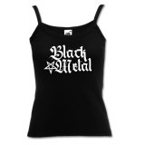 Black Metal + Pentagramm [hoch] Girly Spaghetti-Träger-Shirt